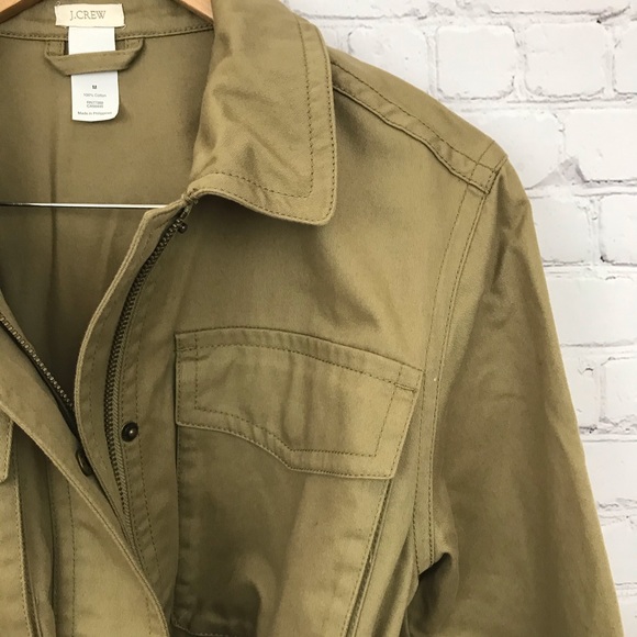 J. Crew Commodore Jacket Green Cotton Utility Coat jcrew M - Picture 4 of 5